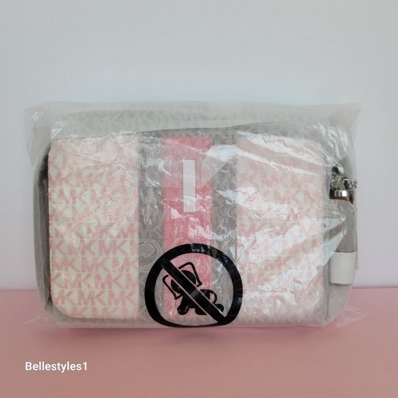 MICHAEL KORS Jet Set Medium Signature Logo Print Camera Bag-Geranium Multi - Picture 16 of 16